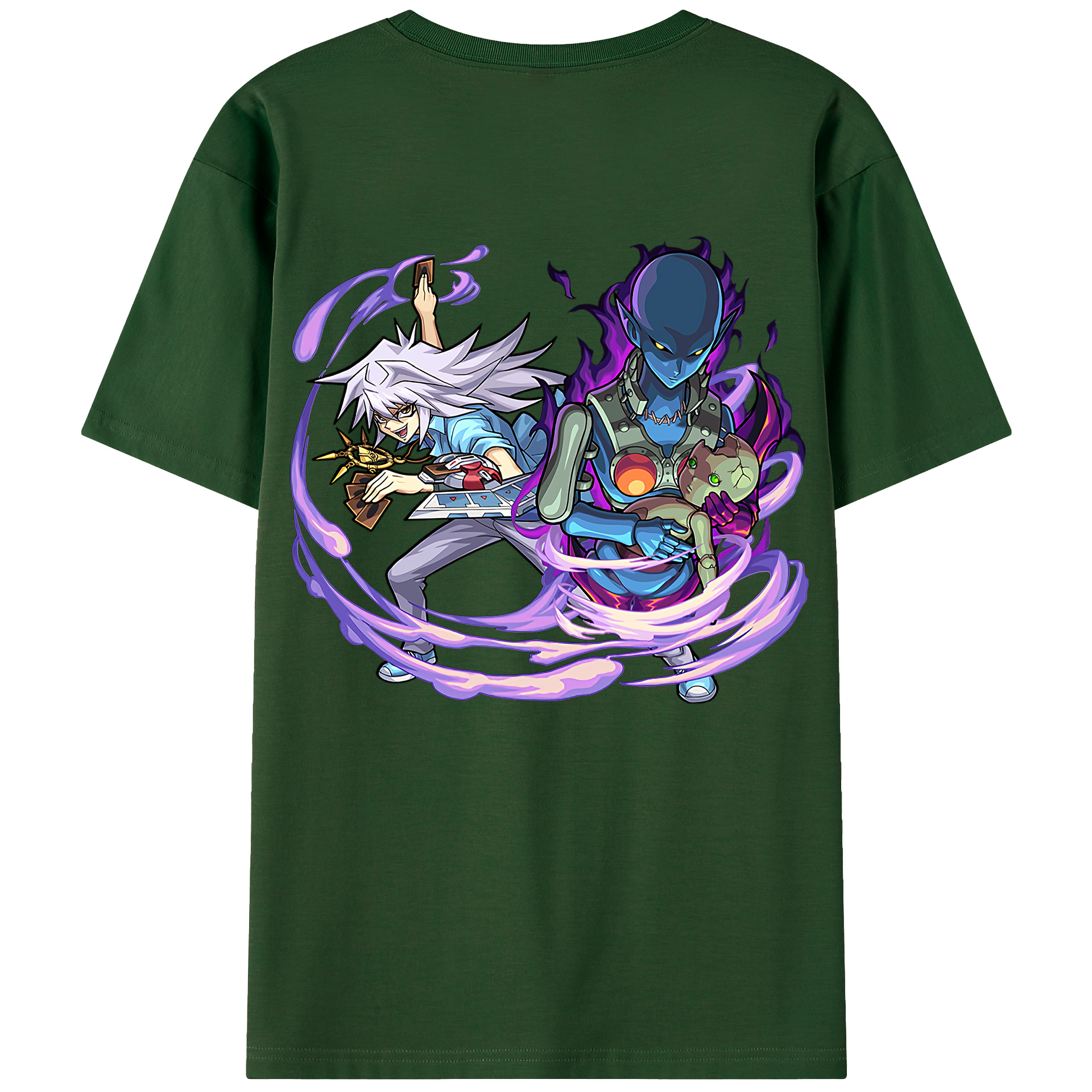 （画像用） 遊☆戯☆王 Yu-Gi-Oh! 綿100％半袖Tシャツ（背面プリント）